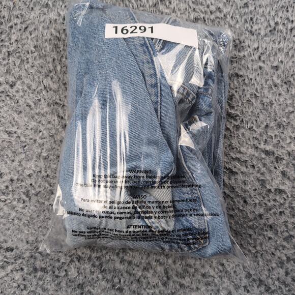 Mother Jeans Women 34 Blue Distressed High Waisted Tunnel Vision Sneak Baggy Y2k - Picture 10 of 10
